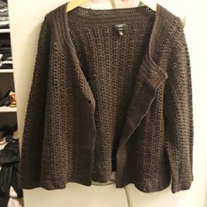Brown knit heavy cardigan size xl from talbots